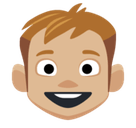 Boy Emoji with Medium-Light Skin Tone, Facebook style