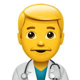 Man Health Worker Emoji, Apple style
