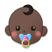 Baby Emoji with Dark Skin Tone, Samsung style