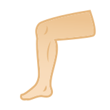 Leg Emoji with Light Skin Tone, Google style