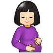 Pregnant Woman Emoji with Light Skin Tone, Samsung style