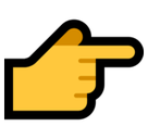 Pointing Finger Emoji, Microsoft style