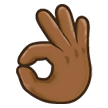 Ok Hand Emoji with Medium-Dark Skin Tone, Samsung style