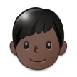 Boy Emoji with Dark Skin Tone, Samsung style