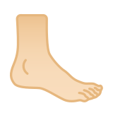 Foot Emoji with Light Skin Tone, Google style