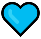 Blue Heart Emoji, Microsoft style