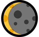 Waning Crescent Moon Emoji, Microsoft style