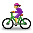 Woman Biking Emoji, Samsung style