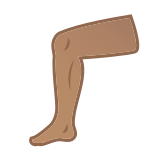 Leg Emoji with Medium Skin Tone, Google style