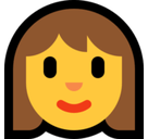 Woman Emoji, Microsoft style