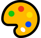 Artist Palette Emoji, Microsoft style