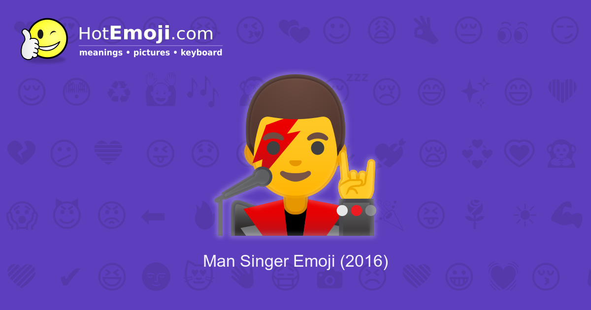 Man Singer Emoji Meaning With Pictures From A To Z