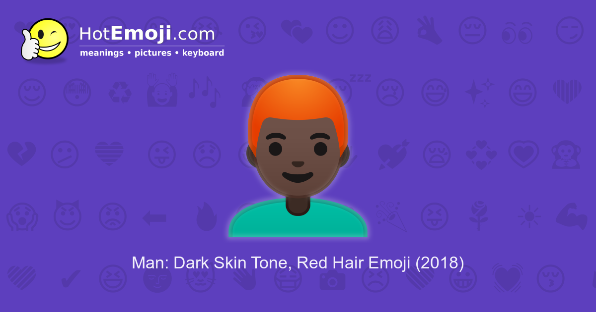 Man Dark Skin Tone Red Hair Meaning And Pictures