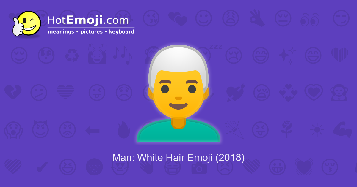 👨‍🦳 Man: White Hair Emoji - EmojiTerra - wide 3