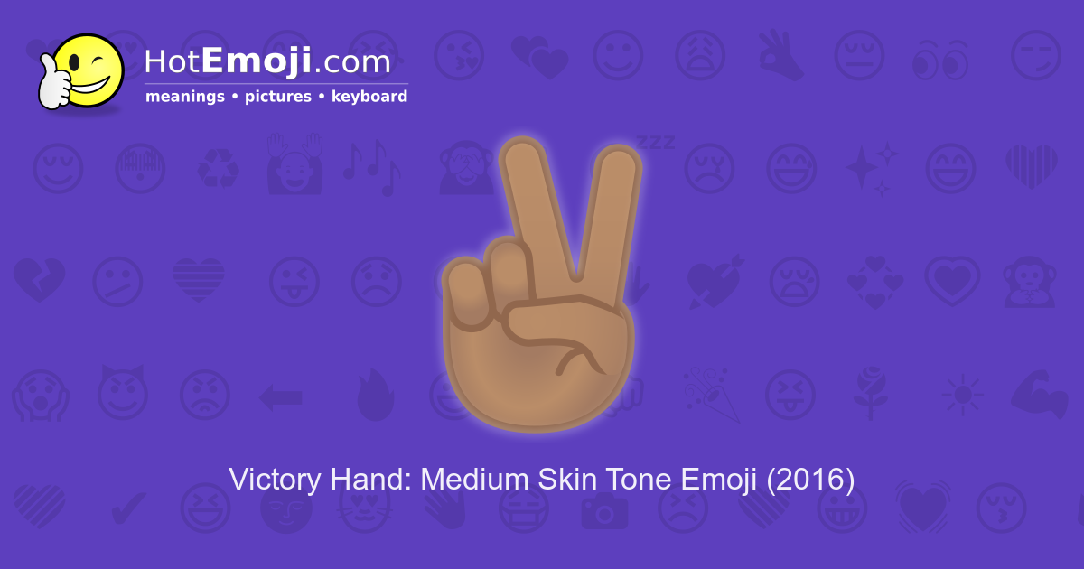 Victory Hand Emoji Meaning In Hindi