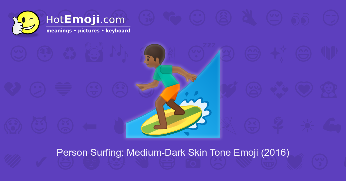 ππΎ Person Surfing Emoji with Medium-Dark Skin Tone Meaning