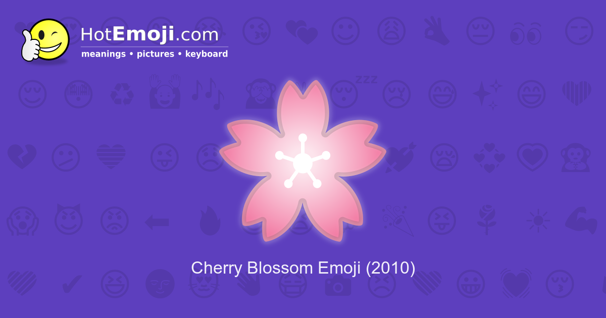 Cherry Blossom Emoji / Cherry blossom, unicode number for the sign ...