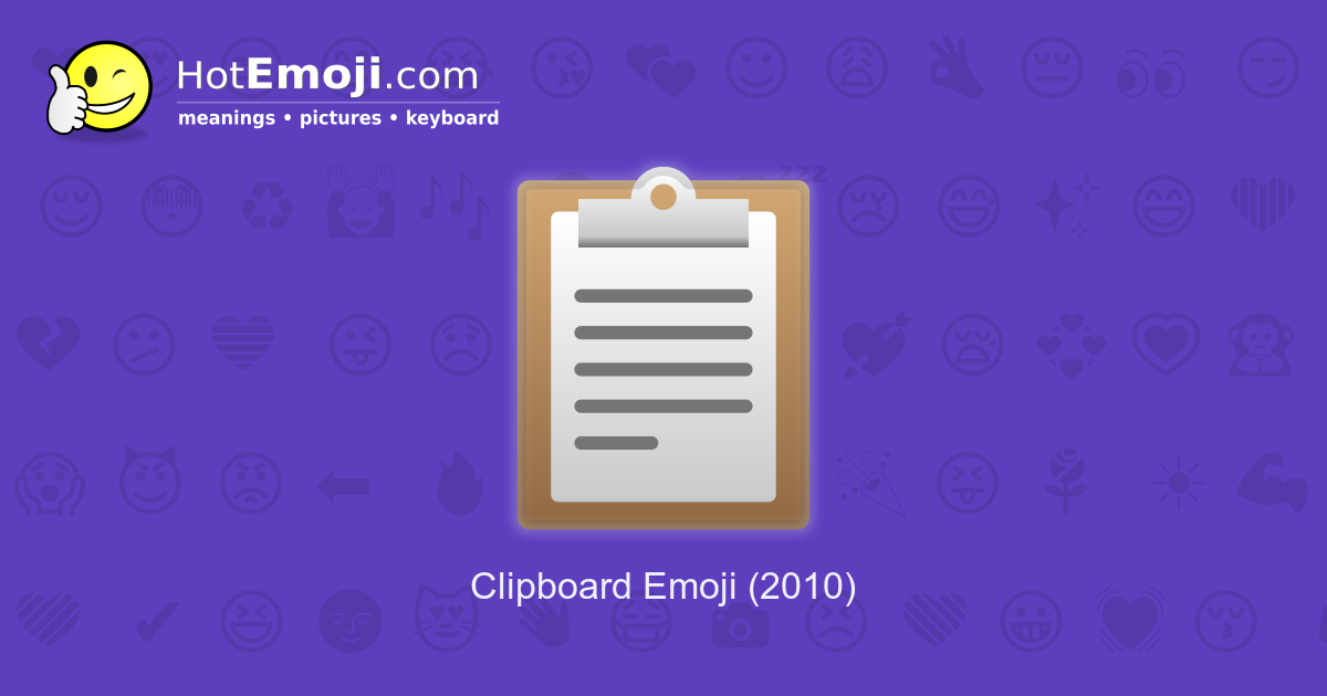 📋 Clipboard Emoji Meaning with Pictures from A to Z