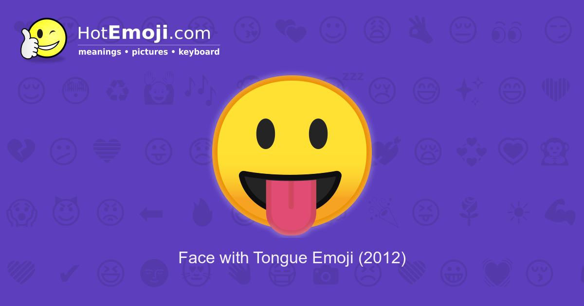 Text tongue out emoji 😛 Tongue