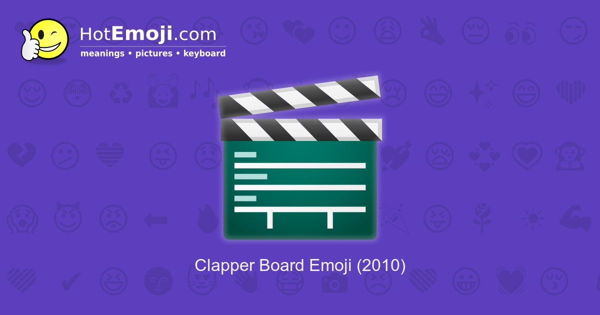 🎬 Clapper Board Emoji