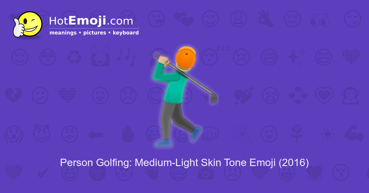 ππΌ Person Golfing Emoji with Medium-Light Skin Tone Meaning