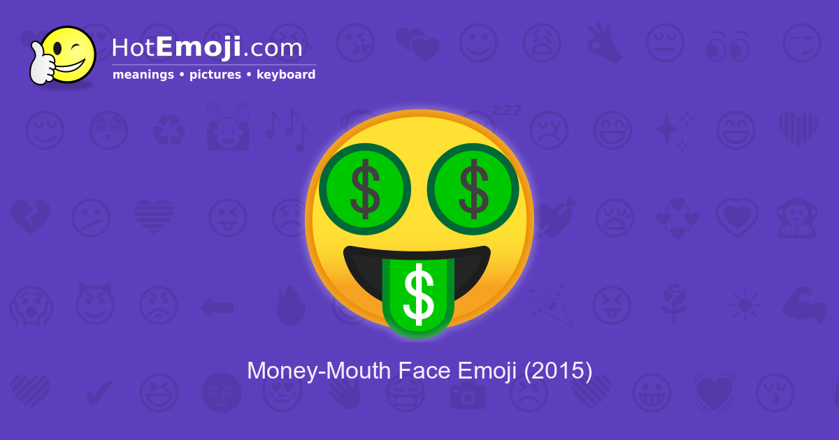 Money Mouth Face Emoji Meaning With Pictures From A To Z - money emoji roblox