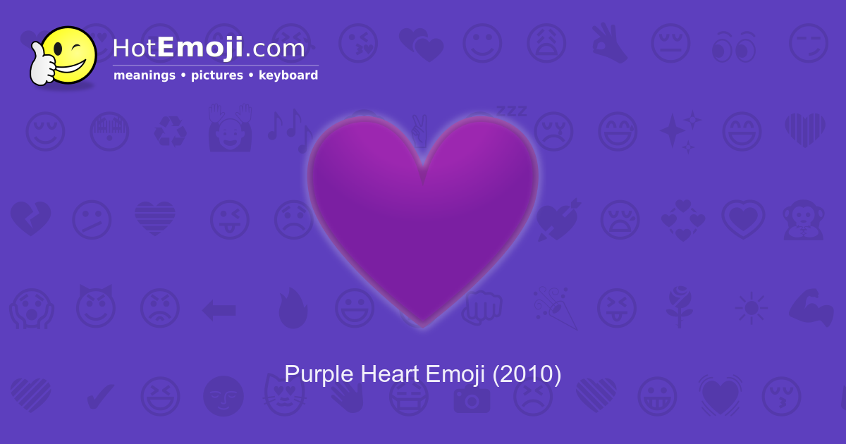 purple heart meaning in emoji