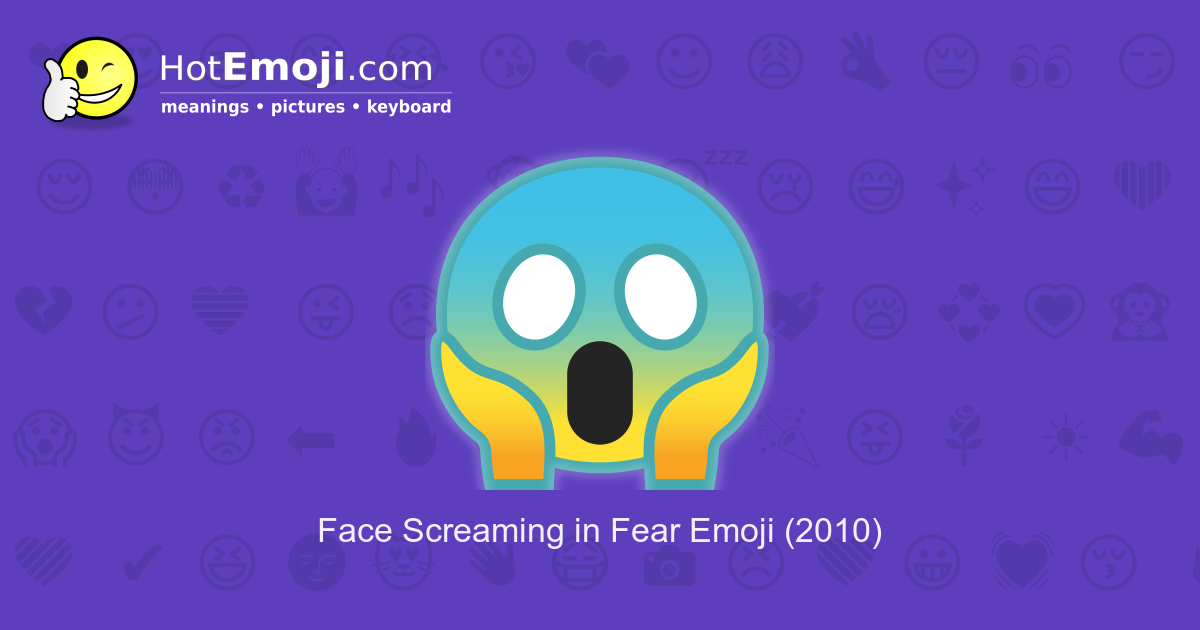 Face Screaming in Fear Emoji with Big Eyes. Scared Face Icon #1785037