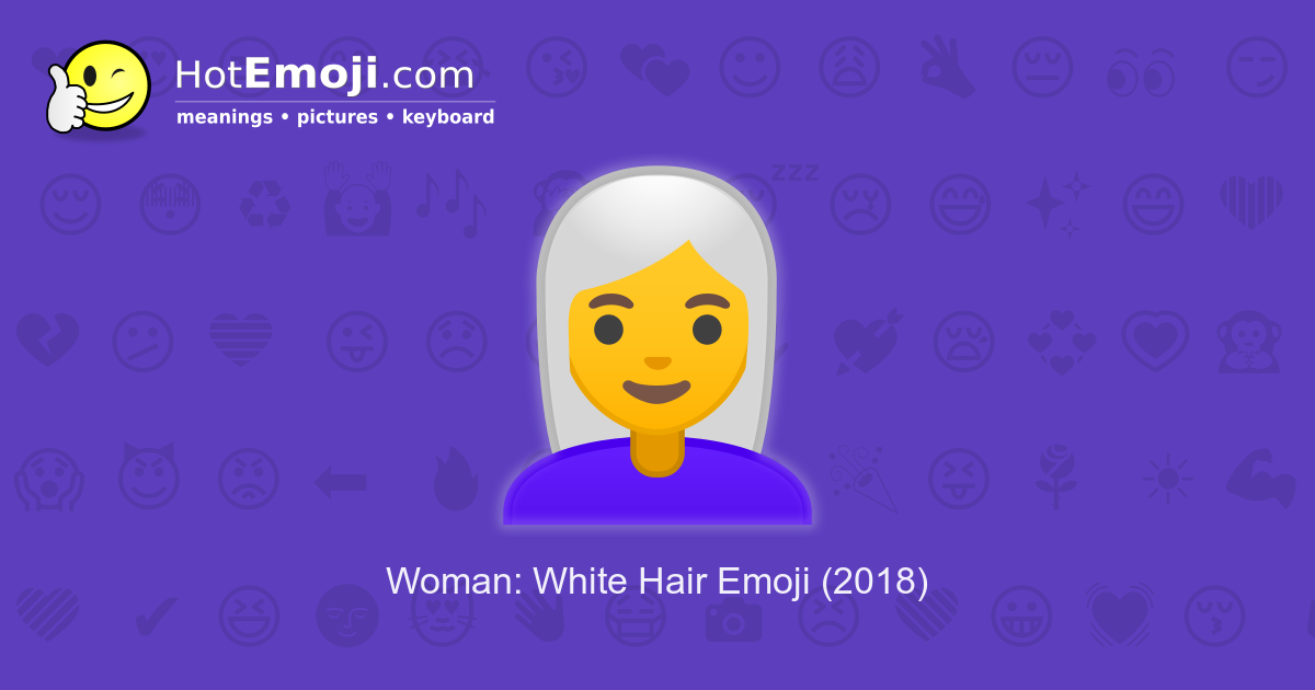 👩‍🦳 Woman: White Hair Emoji - EmojiTerra - wide 11