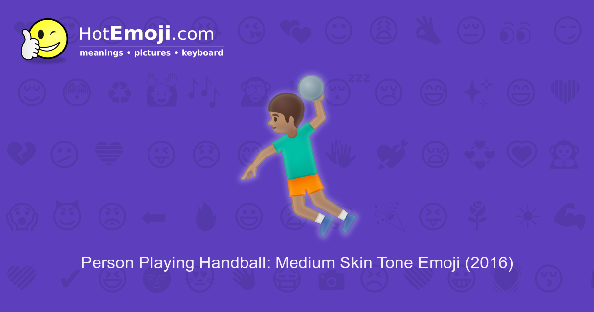 Person Playing Handball Emoji with Medium Skin Tone Meaning