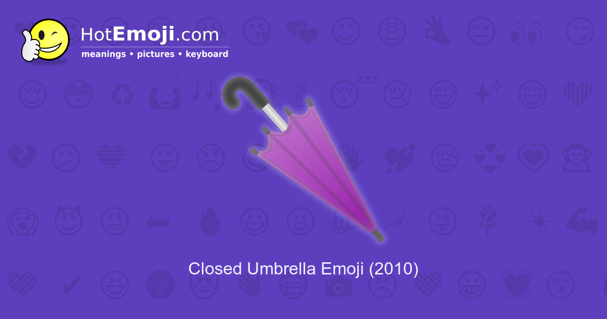 Closed Umbrella Emoji Meaning with Pictures from A to Z