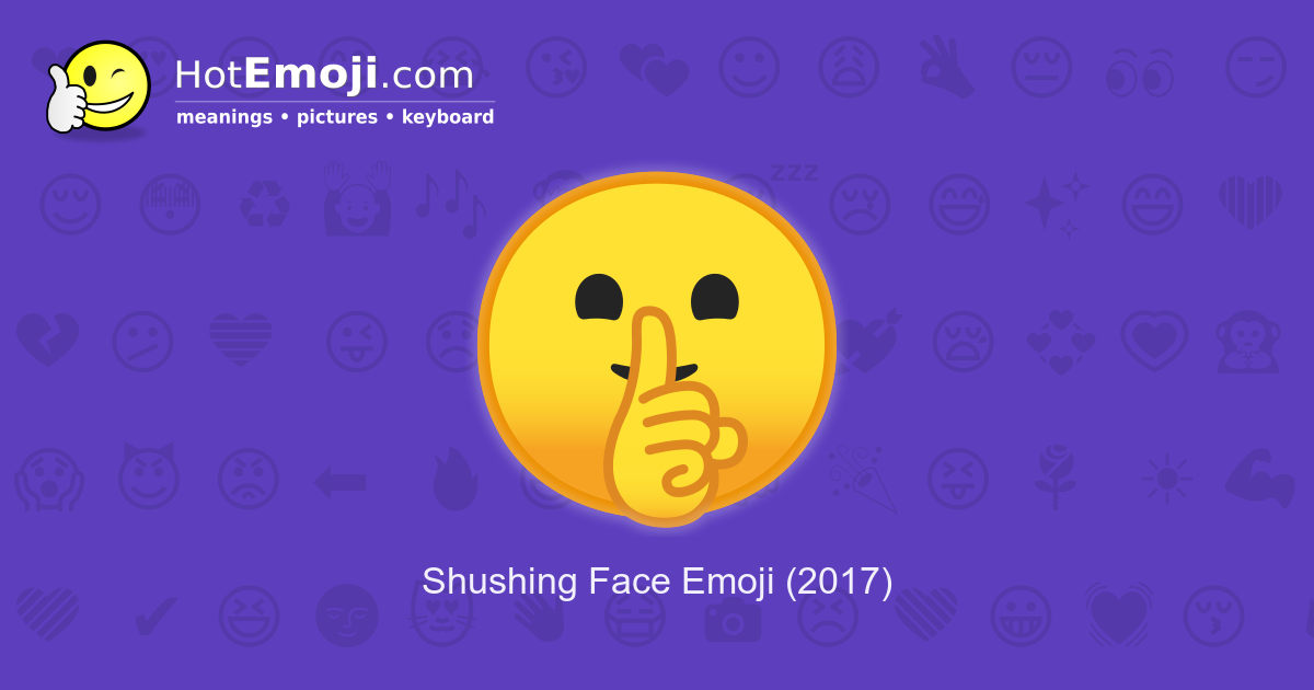 🤫 Shushing Face Emoji, Shush! Emoji, Be Quiet! Emoji, Psht Emoji