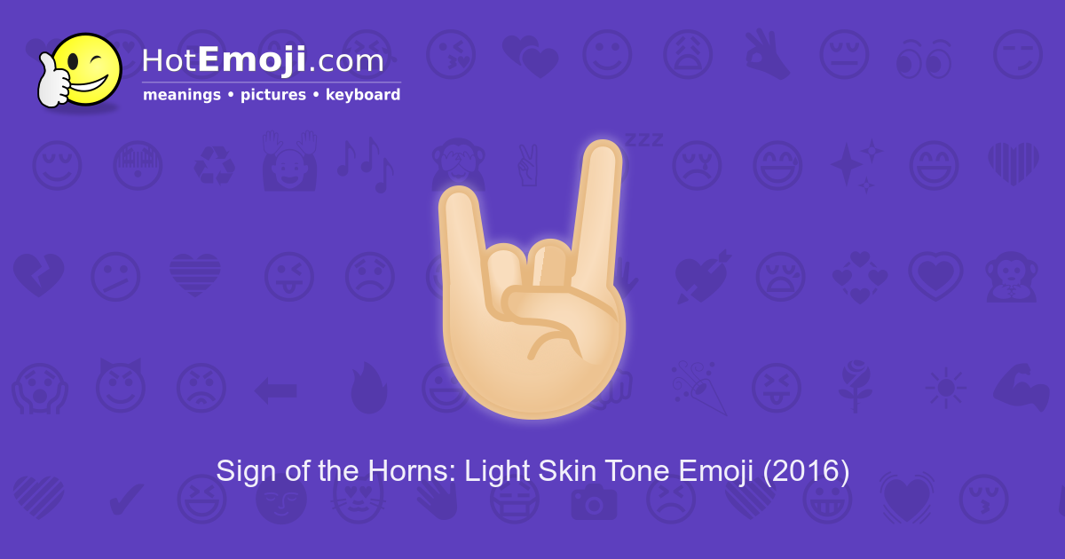 sign-of-the-horns-emoji-with-light-skin-tone-meaning-and-pictures