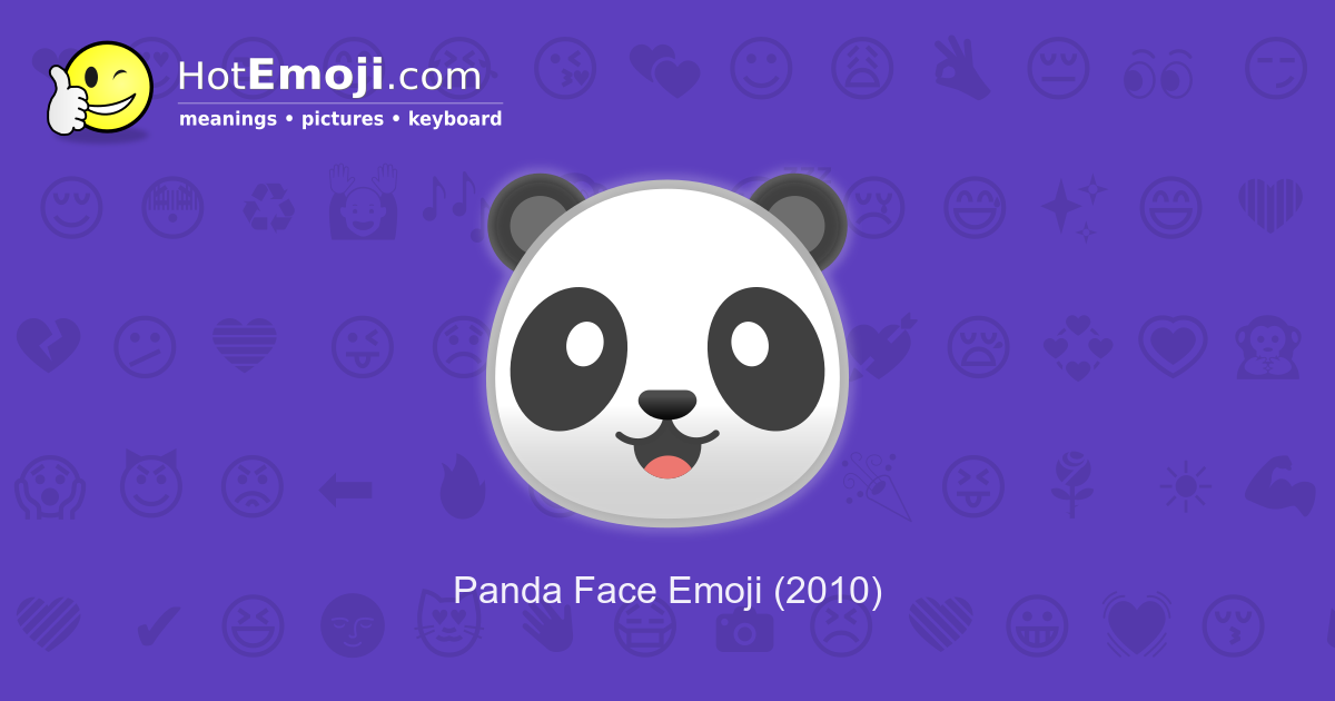 🐼 Panda Face Emoji Meaning with Pictures: from A to Z