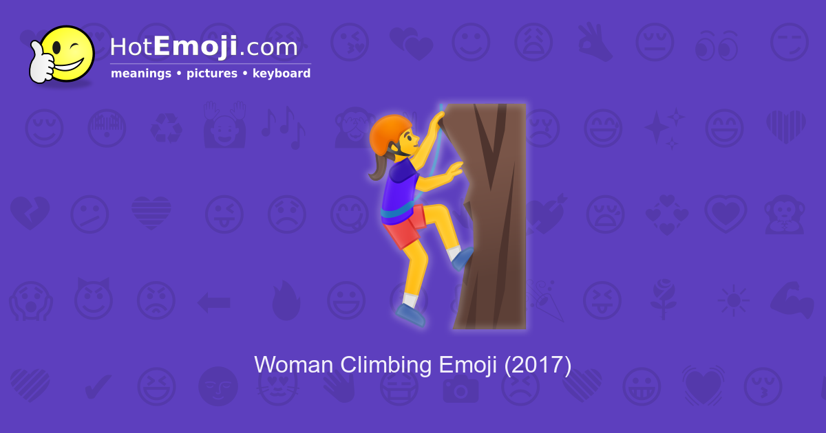 🧗‍♀️ Woman Climbing Emoji Meaning with Pictures from A to Z