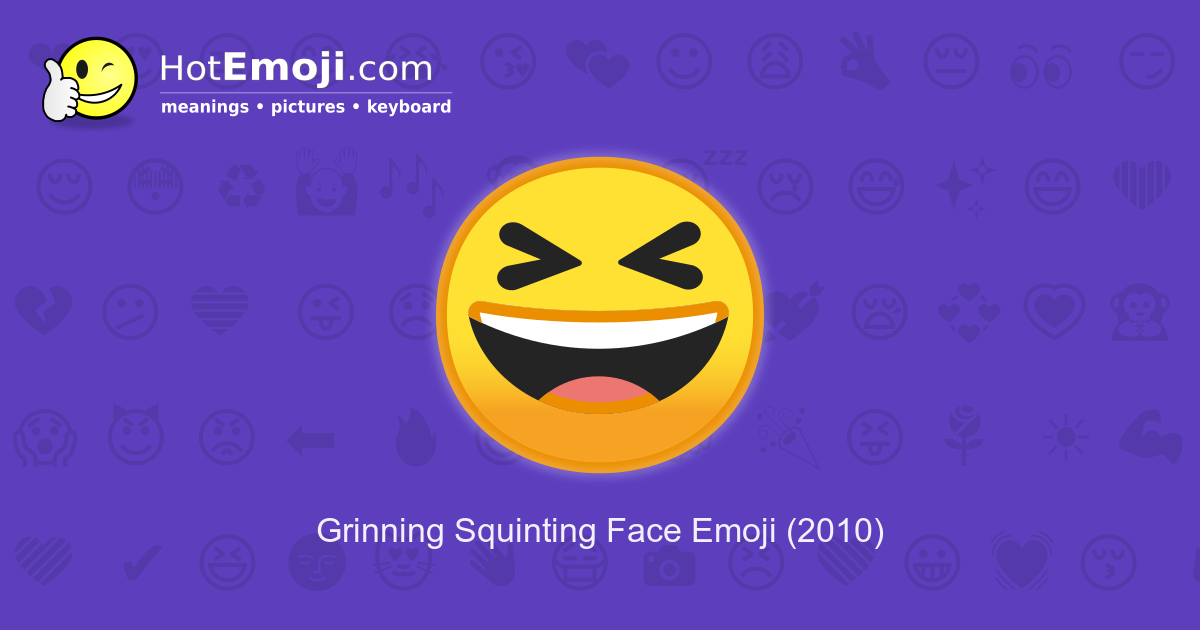 😆 Grinning Squinting Face Emoji