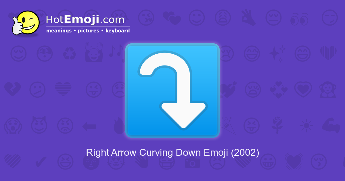 right-arrow-curving-down-emoji-meaning-with-pictures-from-a-to-z