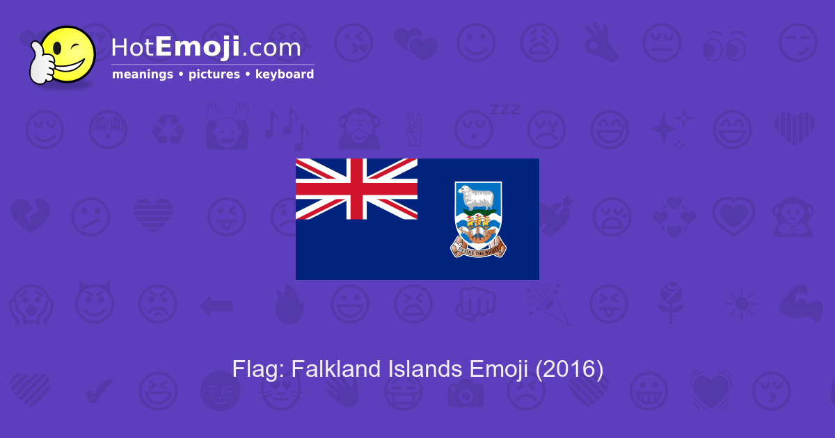 Flag Falkland Islands Emoji Meaning With Pictures From A To Z   Flag Falkland Islands 