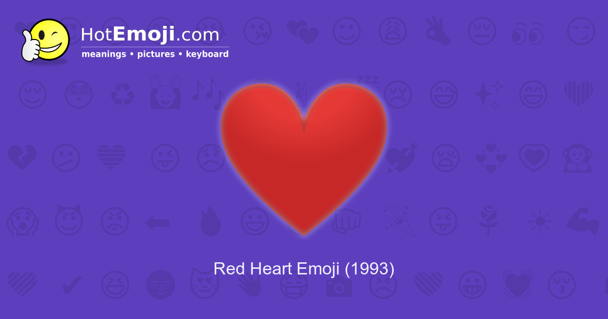 Red Heart Meaning Emoji - Debsartliff