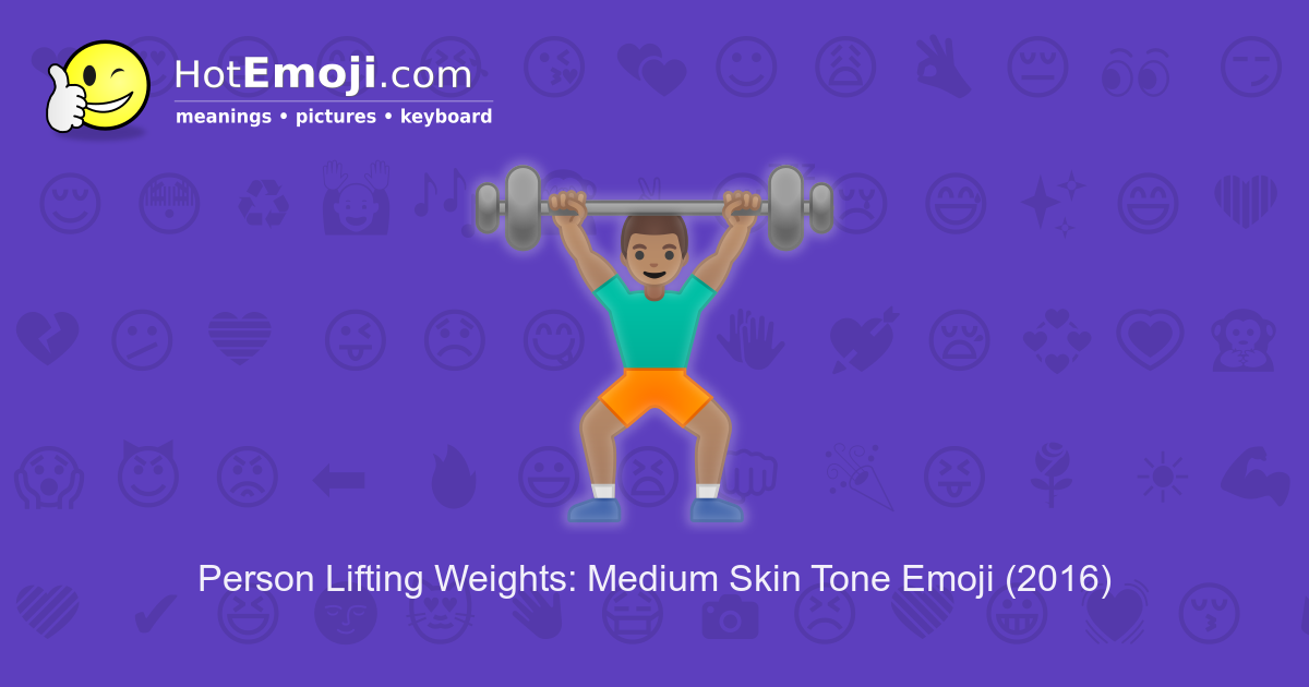 🏋🏽 Person Lifting Weights Emoji with Medium Skin Tone Meaning