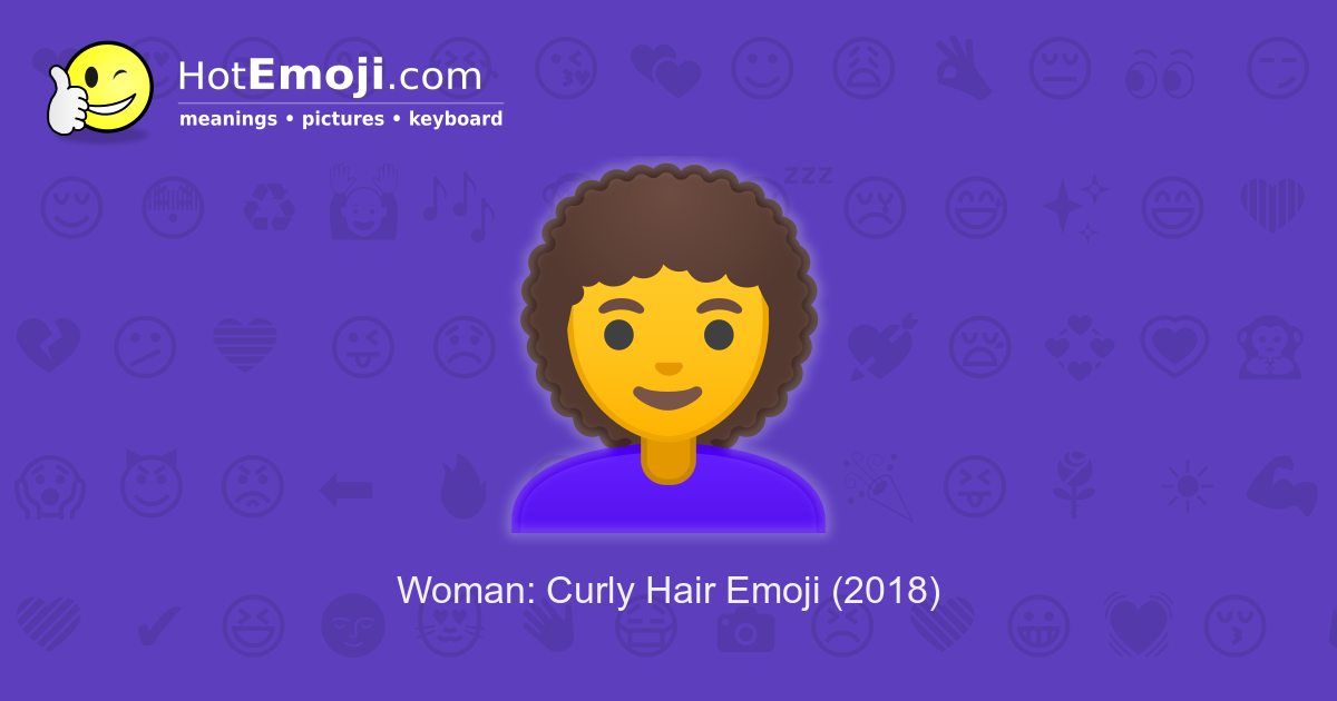 👩‍🦱 Woman: Curly Hair Emoji - EmojiTerra - wide 2