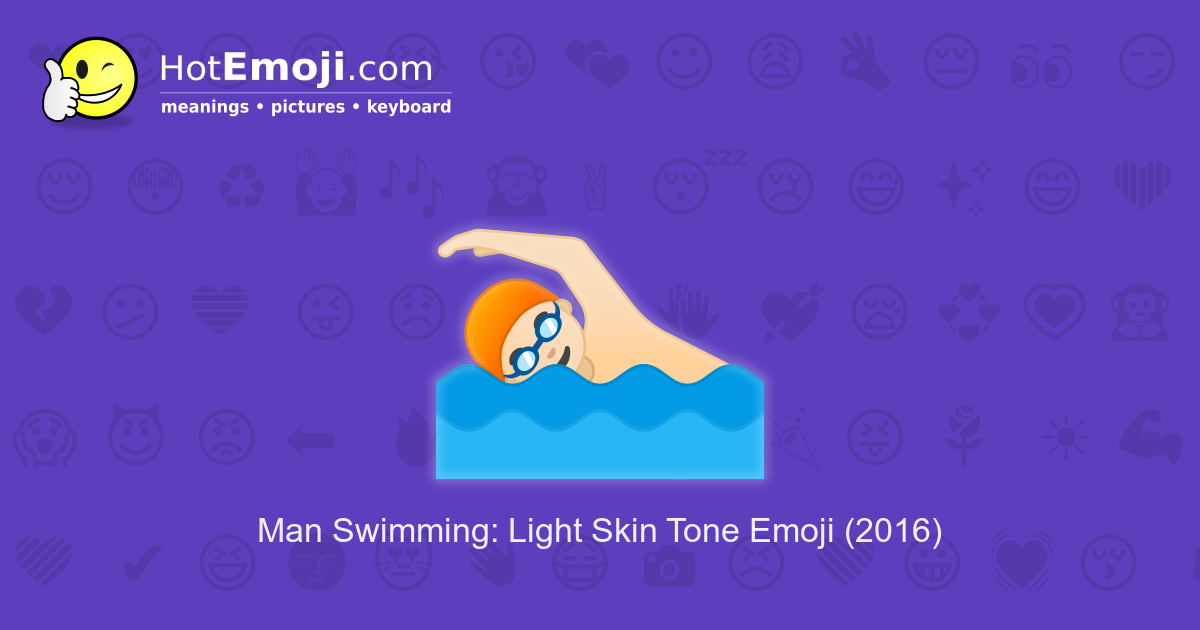 🏊🏻‍♂️ Man Swimming Emoji with Light Skin Tone Meaning and Pictures